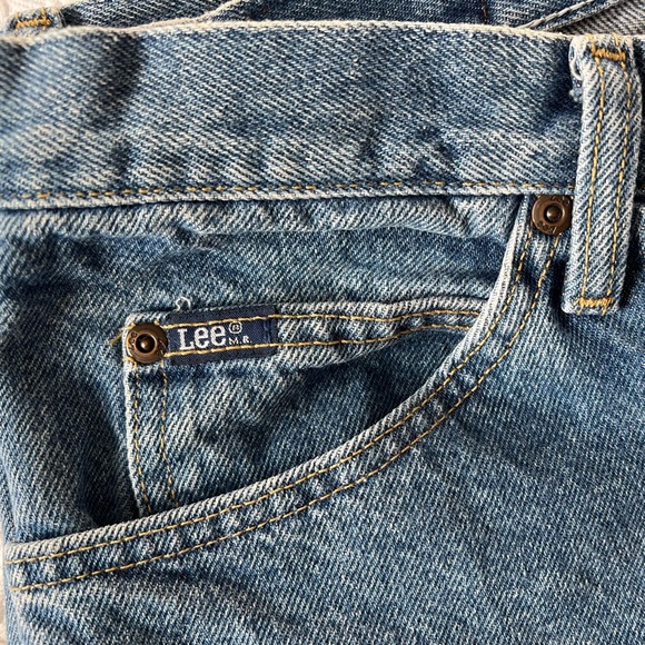 LEE Vintage High-Rise 5-Pocket Cropped Denim Jeans Size 32 - Picture 4 of 7